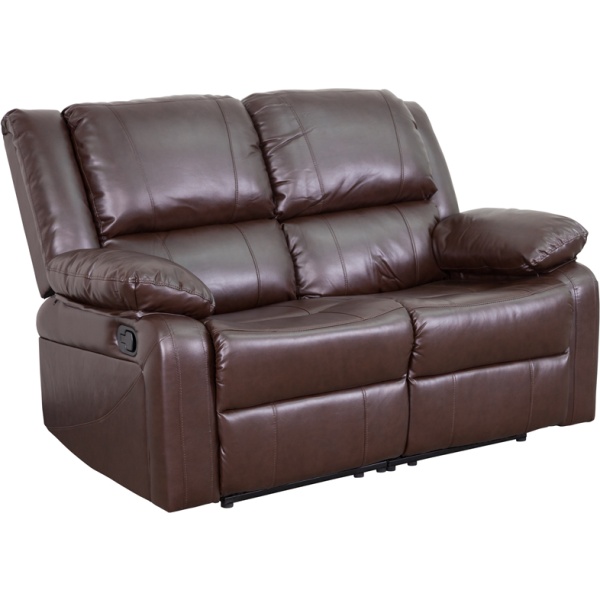 Harmony-Series-Brown-Leather-Loveseat-with-Two-Built-In-Recliners-by-Flash-Furniture