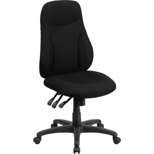 High-Back-Black-Fabric-Multifunction-Ergonomic-Swivel-Task-Chair-by-Flash-Furniture