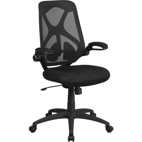 High-Back-Black-Mesh-Executive-Swivel-Chair-with-Adjustable-Lumbar-2-Paddle-Control-and-Flip-Up-Arms-by-Flash-Furniture