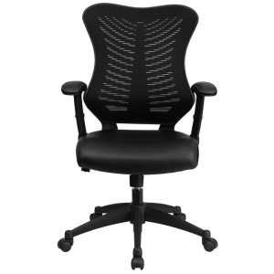 High-Back-Designer-Black-Mesh-Executive-Swivel-Chair-with-Leather-Seat-and-Adjustable-Arms-by-Flash-Furniture-3