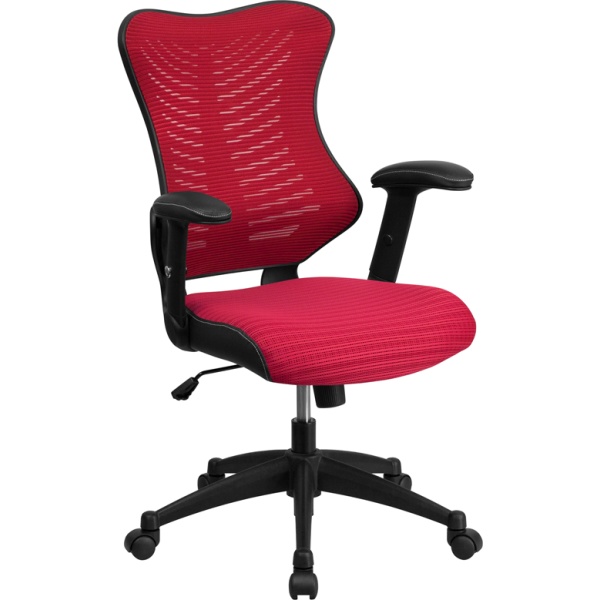 High-Back-Designer-Burgundy-Mesh-Executive-Swivel-Chair-with-Adjustable-Arms-by-Flash-Furniture