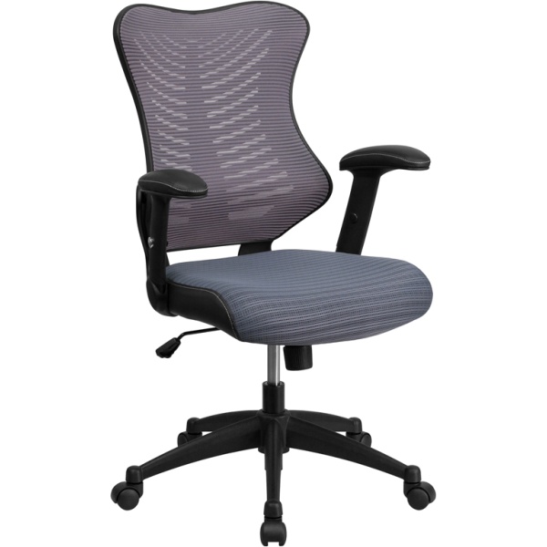 High-Back-Designer-Gray-Mesh-Executive-Swivel-Chair-with-Adjustable-Arms-by-Flash-Furniture