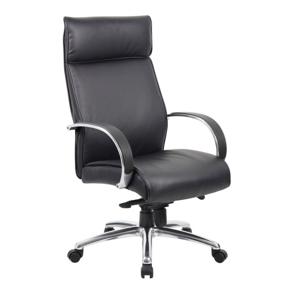 High-Back-Executive-Chair-with-Aluminum-Arms-and-Chair-Base-With-Knee-Tilt-by-Boss-Office-Products