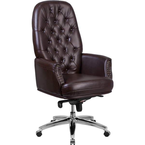 High-Back-Traditional-Tufted-Brown-Leather-Multifunction-Executive-Swivel-Chair-with-Arms-by-Flash-Furniture