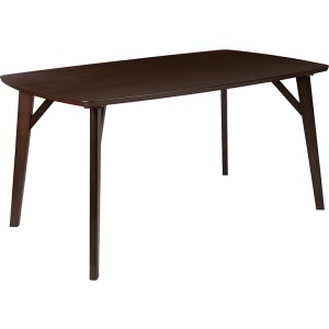 Holden 35.5'' x 59'' Rectangular Espresso Finish Wood Dining Table with Clean Lines and Braced Legs - by Flash Furniture