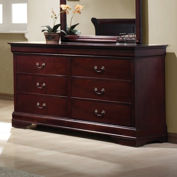 Glory Furniture Louis Phillipe 7 Drawer Lingerie Chest in Cherry, 1 - Ralphs