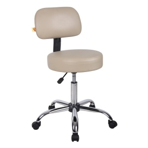 Medical Stool with Beige Caressoft Upholstery by Boss Office Products