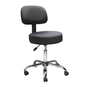 Medical Stool with Black Caressoft Upholstery by Boss Office Products