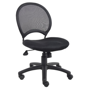 Mesh Back Armless Office Chair by Boss Office Products
