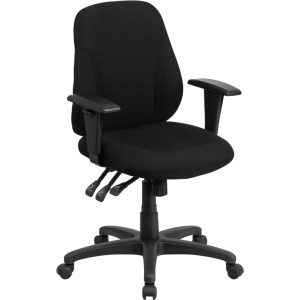Mid-Back-Black-Fabric-Multifunction-Ergonomic-Swivel-Task-Chair-with-Adjustable-Arms-by-Flash-Furniture