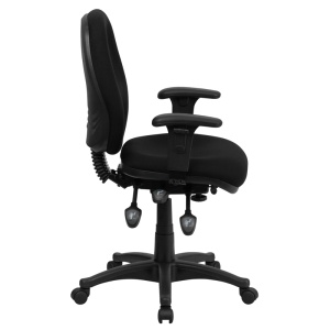 Mid-Back-Black-Fabric-Multifunction-Executive-Swivel-Chair-with-Adjustable-Arms-by-Flash-Furniture-2