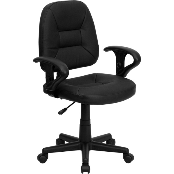 Mid-Back-Black-Leather-Ergonomic-Swivel-Task-Chair-with-Adjustable-Arms-by-Flash-Furniture