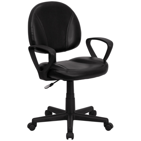 Mid-Back-Black-Leather-Ergonomic-Swivel-Task-Chair-with-Arms-by-Flash-Furniture
