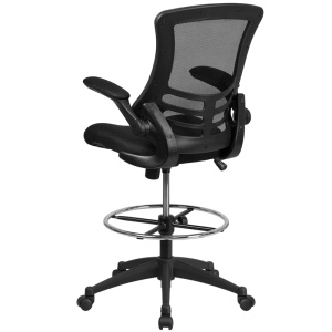 Mid-Back-Black-Mesh-Drafting-Chair-with-Adjustable-Foot-Ring-and-Flip-Up-Arms-by-Flash-Furniture-2