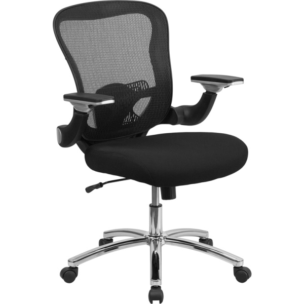 Mid-Back-Black-Mesh-Executive-Swivel-Chair-with-Height-Adjustable-Flip-Up-Arms-by-Flash-Furniture
