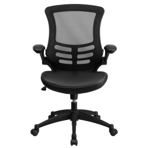 Mid-Back-Black-Mesh-Swivel-Task-Chair-with-Leather-Seat-and-Flip-Up-Arms-by-Flash-Furniture-3