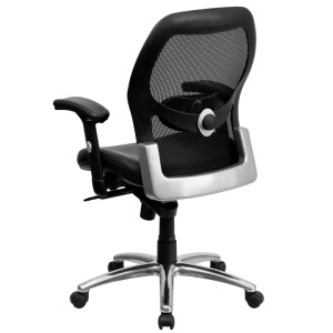 Mid-Back-Black-Super-Mesh-Executive-Swivel-Chair-with-Leather-Seat-Knee-Tilt-Control-and-Adjustable-Arms-by-Flash-Furniture-2