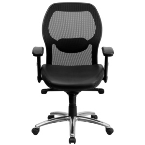 Mid-Back-Black-Super-Mesh-Executive-Swivel-Chair-with-Leather-Seat-Knee-Tilt-Control-and-Adjustable-Arms-by-Flash-Furniture-3