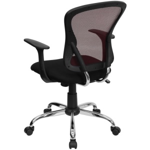 Mid-Back-Burgundy-and-Black-Mesh-Swivel-Task-Chair-with-Chrome-Base-and-Arms-by-Flash-Furniture-2