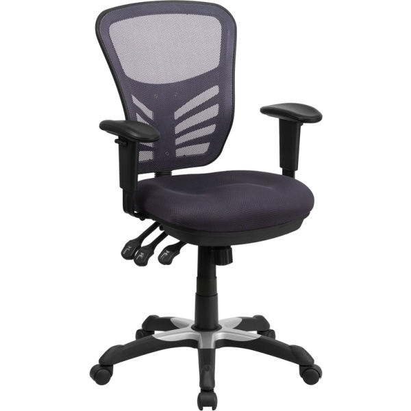 Mid-Back-Dark-Gray-Mesh-Multifunction-Executive-Swivel-Chair-with-Adjustable-Arms-by-Flash-Furniture