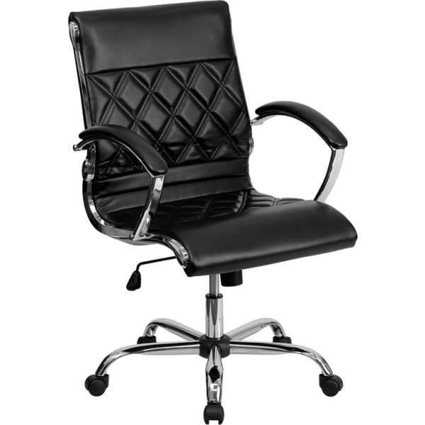 Mid-Back-Designer-Black-Leather-Executive-Swivel-Chair-with-Chrome-Base-and-Arms-by-Flash-Furniture