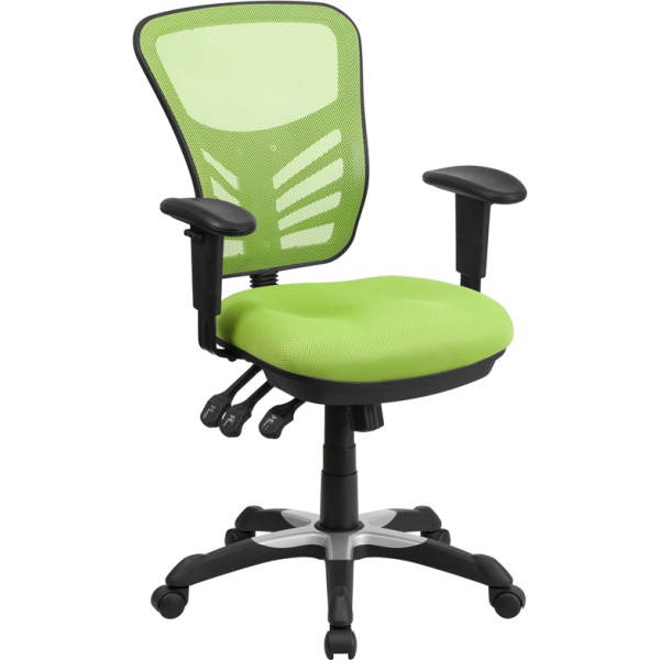 Mid-Back-Green-Mesh-Multifunction-Executive-Swivel-Chair-with-Adjustable-Arms-by-Flash-Furniture