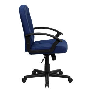 Alternative view of Mid-Back Navy Fabric Executive Swivel Chair with Nylon Arms - by Flash Furniture