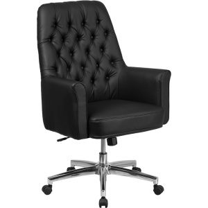 Mid-Back-Traditional-Tufted-Black-Leather-Executive-Swivel-Chair-with-Arms-by-Flash-Furniture