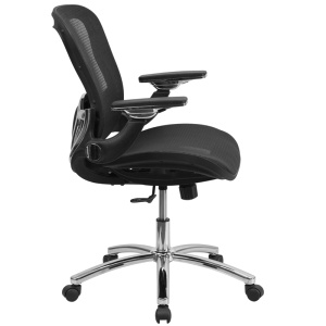Mid-Back-Transparent-Black-Mesh-Executive-Swivel-Chair-with-Synchro-Tilt-and-Height-Adjustable-Flip-Up-Arms-by-Flash-Furniture-1