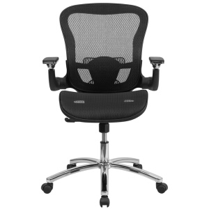 Mid-Back-Transparent-Black-Mesh-Executive-Swivel-Chair-with-Synchro-Tilt-and-Height-Adjustable-Flip-Up-Arms-by-Flash-Furniture-3