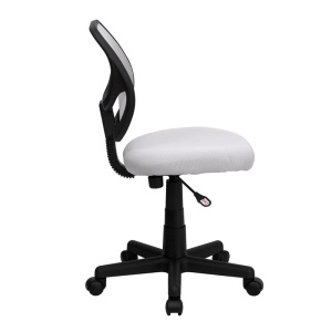 Alternative view of Mid-Back White Mesh Swivel Task Chair - by Flash Furniture