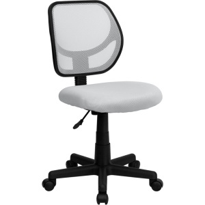 Mid-Back White Mesh Swivel Task Chair - by Flash Furniture