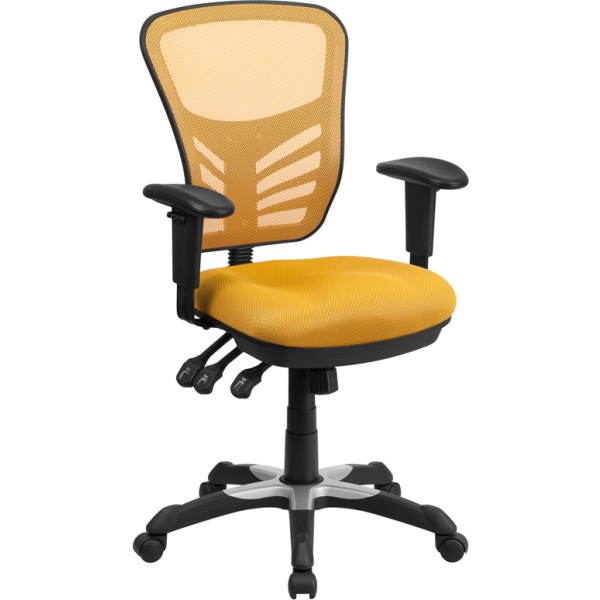 Mid-Back-Yellow-Orange-Mesh-Multifunction-Executive-Swivel-Chair-with-Adjustable-Arms-by-Flash-Furniture