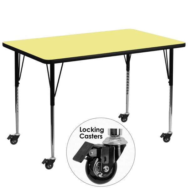 Mobile-36W-x-72L-Rectangular-Yellow-Thermal-Laminate-Activity-Table-Standard-Height-Adjustable-Legs-by-Flash-Furniture