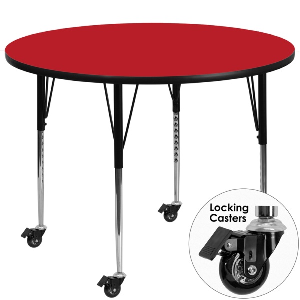 Mobile-42-Round-Red-HP-Laminate-Activity-Table-Standard-Height-Adjustable-Legs-by-Flash-Furniture