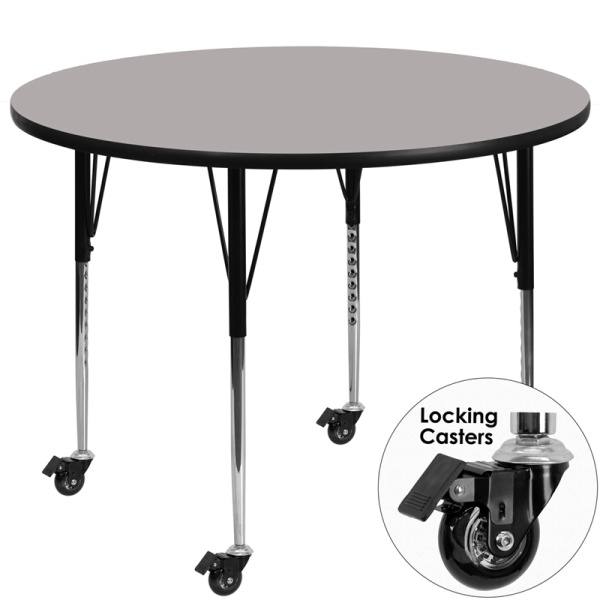 Mobile-48-Round-Grey-HP-Laminate-Activity-Table-Standard-Height-Adjustable-Legs-by-Flash-Furniture