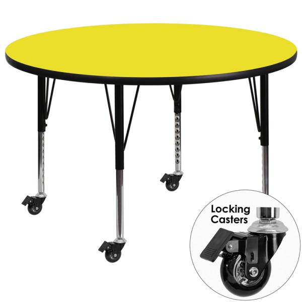 Mobile-48-Round-Yellow-HP-Laminate-Activity-Table-Height-Adjustable-Short-Legs-by-Flash-Furniture