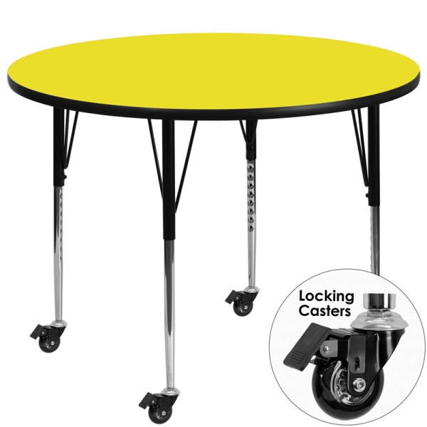 Mobile-48-Round-Yellow-HP-Laminate-Activity-Table-Standard-Height-Adjustable-Legs-by-Flash-Furniture
