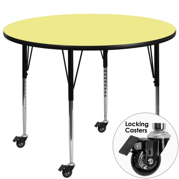 Mobile-48-Round-Yellow-Thermal-Laminate-Activity-Table-Standard-Height-Adjustable-Legs-by-Flash-Furniture