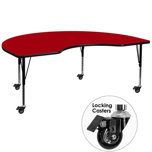 Mobile-48W-x-72L-Kidney-Red-Thermal-Laminate-Activity-Table-Height-Adjustable-Short-Legs-by-Flash-Furniture