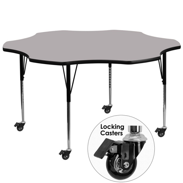 Mobile-60-Flower-Grey-Thermal-Laminate-Activity-Table-Standard-Height-Adjustable-Legs-by-Flash-Furniture