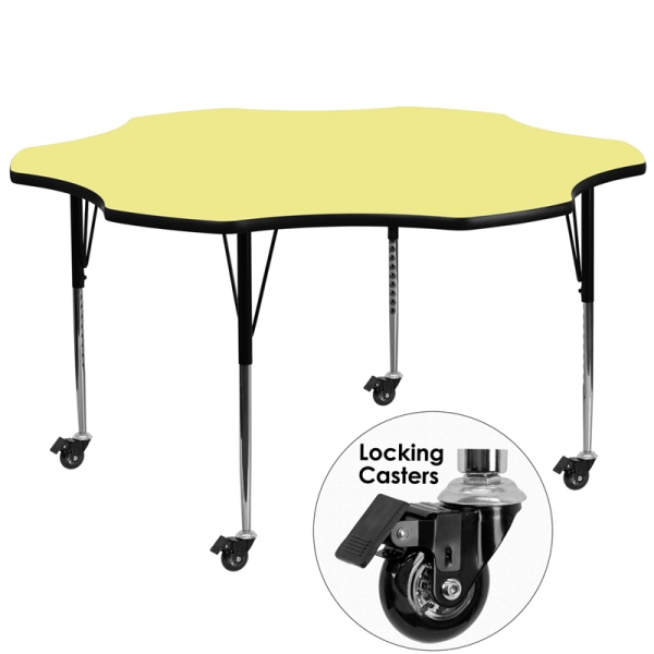 Mobile-60-Flower-Yellow-Thermal-Laminate-Activity-Table-Standard-Height-Adjustable-Legs-by-Flash-Furniture