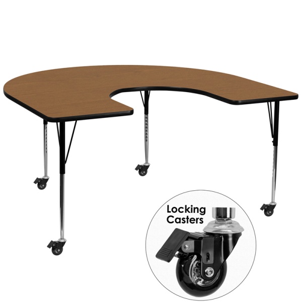 Mobile-60W-x-66L-Horseshoe-Oak-Thermal-Laminate-Activity-Table-Standard-Height-Adjustable-Legs-by-Flash-Furniture