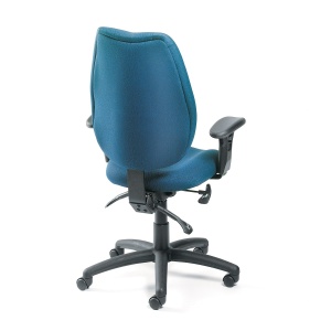 Multi-Function Office Chair with Blue Crepe Fabric Upholstery - Without Seat Slider by Boss Office Products