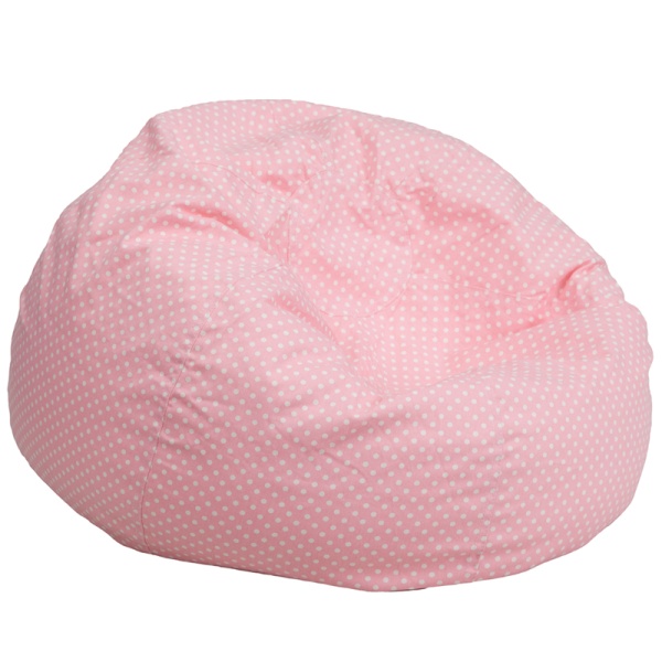 Oversized-Light-Pink-Dot-Bean-Bag-Chair-by-Flash-Furniture