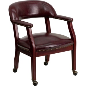 Oxblood-Vinyl-Luxurious-Conference-Chair-with-Casters-by-Flash-Furniture