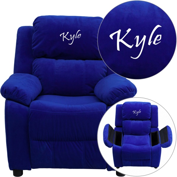Personalized-Deluxe-Padded-Blue-Microfiber-Kids-Recliner-with-Storage-Arms-by-Flash-Furniture