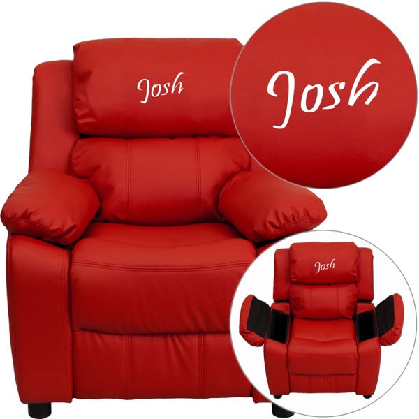 Personalized-Deluxe-Padded-Red-Vinyl-Kids-Recliner-with-Storage-Arms-by-Flash-Furniture
