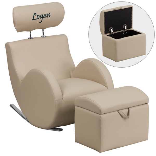 Personalized-HERCULES-Series-Beige-Vinyl-Rocking-Chair-with-Storage-Ottoman-by-Flash-Furniture