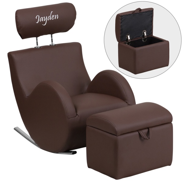 Personalized-HERCULES-Series-Brown-Vinyl-Rocking-Chair-with-Storage-Ottoman-by-Flash-Furniture